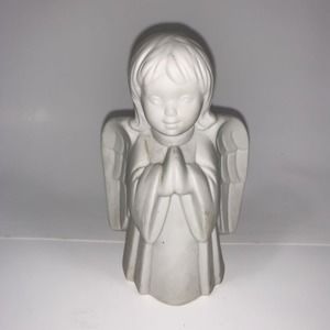 Vintage 1980s Praying ANGEL Figurine Potpourri Satchet Fragrance‎ Dispenser Coty